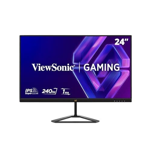 ViewSonic VX2479A-HD-PRO 24 inch Gaming Monitor, FHD 1080p Gaming Monitor, 240 Hz, 1ms MPRT, FreeSync Premium, HDR10, HDMI, DP