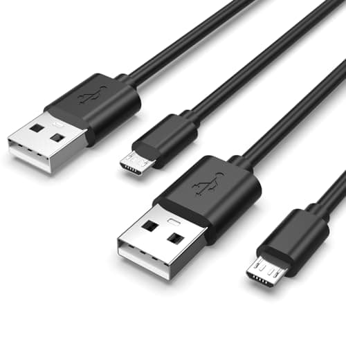 Superer Extra Long 3 Meter 2 Pack Micro USB Charger Cable Fit for Sony PS4