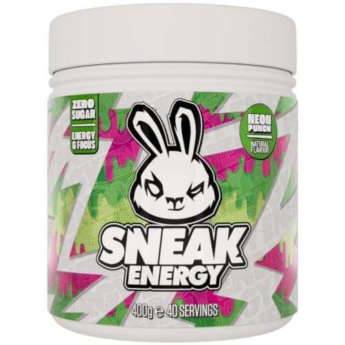 SNEAK Energy Drink Powder | Neon Punch |No Sugar. No Nasties. Just Natural Caffeine, Focus-Boosting Nootropics | 40 Servings