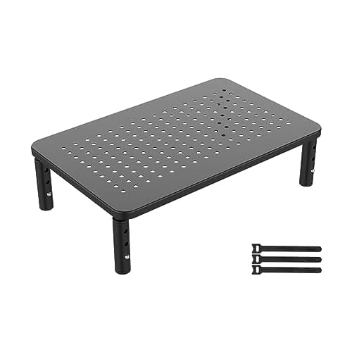 GRIFEMA Monitor Stand Riser, 3 Height Adjustable PC Stand, Max Load 20kg
