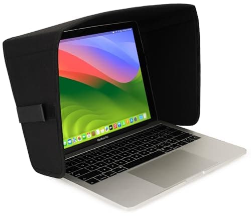 TT TYTX Laptop Sun Shade for Outdoor Work, Computer Privacy Hood, Black