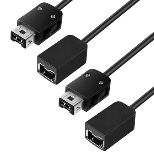 AXFEE 2PCS Extension Cable,Compatible with WII Remote & Nunchuck Controller