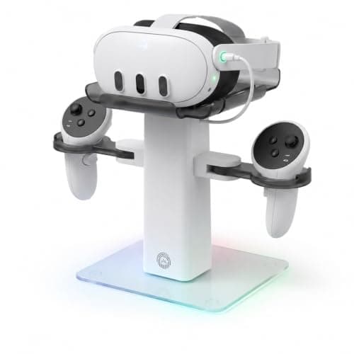 RGB Charging Station,Vertical VR Headset Stand for Meta Quest 3S/3/2