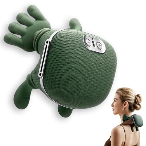 Neck and Shoulder Heated Massager, Electric Deep Tissue 4D Kneading Massage,Real Hands Massager, 2000mAh USB-Rechargeable Massager Worn Around the Neck, Waist, Suitable for Home＆Office use