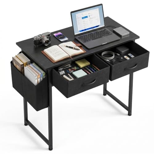 evergoods Gaming Desk with Drawers 80cm Small Computer Desk