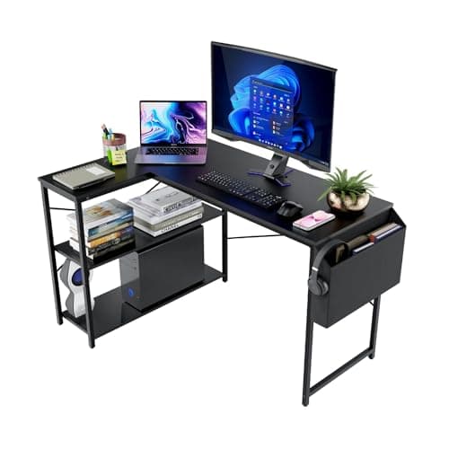 DMD Collective - L Shaped Desk, Gaming Table, Computer Desk with Storage