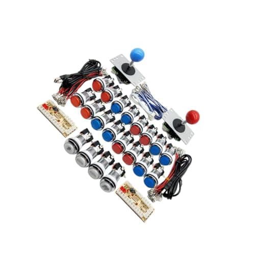 KTUXZCI 2 Player Arcade Games DIY No Delay Joystick And Buttons Set 2 Players Arcade Buttons And Joystick Kit Really Plug