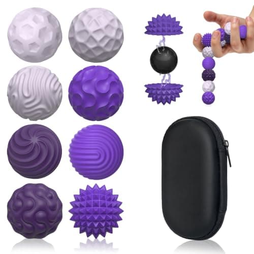 Accevo Silicone Magnetic Balls,Fidget Toys for Adults & Teens, 8PCS Stress Ballls Sensory Toy for Autism ADHD Anxiety, Fun Textures Gadgets, Office Desk Toy, Stocking Stuffers Gift