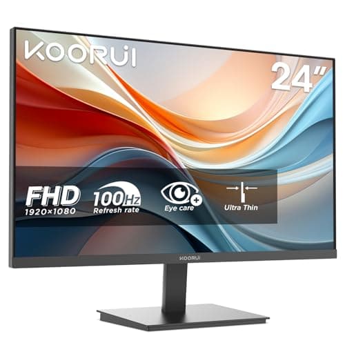 KOORUI E2412F 24 Inch FHD Monitor, Gaming 100Hz, Eye Care, HDMI, VGA