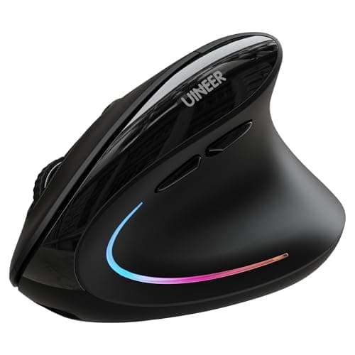 Uineer Vertical Ergonomic Mouse, 3-Mode Wireless Bluetooth 5.0/4.0 & 2.4G