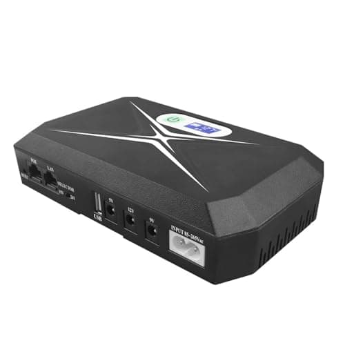 Mini UPS Battery Backup for Routers, INVERCRIGIL Mini UPS Built-in 10400mAh Rechargeable Surge Protector with POE,Output USB 5V/2A DC 5V/9V/12V 2A for Modem,Security Camera, Smartphones