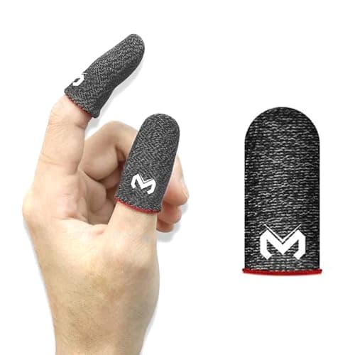 RSYHVG PUBG Mobile Finger Sleeve, Pack of 6 Finger Sleeves for Gaming, Anti-sweat Thumb Sleeves for Mobile Gaming, Breathable Pro Gaming Finger Gloves, Touch Screen Finger Sleeves