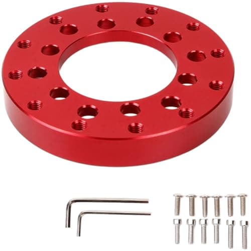 Aluminum Alloy Hub Adapter Plate for Sim Racing 124g(Red)