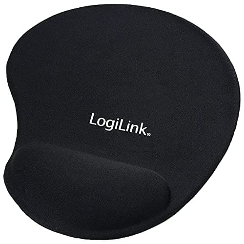 LogiLink Mousepad with Gel Wrist Rest - Black