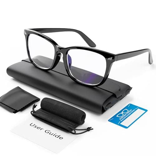 COOLOO Blue Light Blocking Glasses, Anti Glare Gaming Computer Glasses | Reduce Eye Fatigue, Clear True Vision, Impact Resistance, Anti Scratched, UV 400 Protection