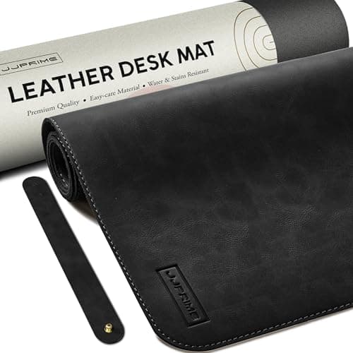 90x40cm Leather Desk Mat Large Mouse Mat XXL Gaming Desk Pad Long (Black)