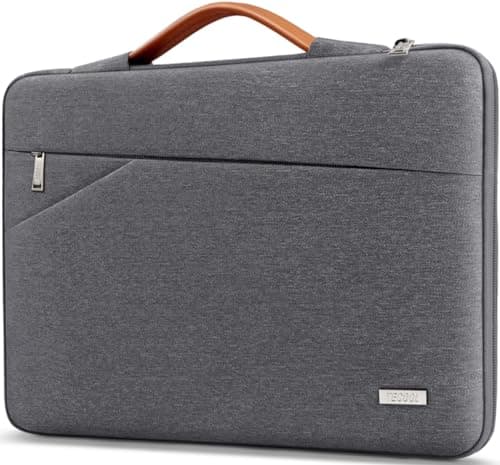 TECOOL 15.6 Inch Laptop Sleeve Protective Case with Handle and Pockets