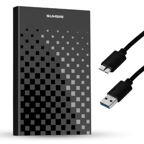 SUHSAI 1TB External Hard Drive USB 3.0 Portable HDD 2.5 inch