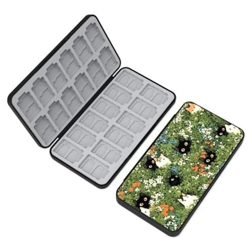 PERFECTSIGHT 24 Switch Game Card Case, Cute Switch 2 Holder Cartridge Case
