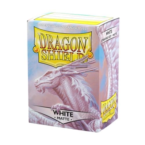 Dragon Shield | Standard Size Matte Card Sleeves | 100 CT - Smooth & Tough TCG Sleeves - Compatible with Pokemon, Flesh & Blood, One Piece & Magic the Gathering | White