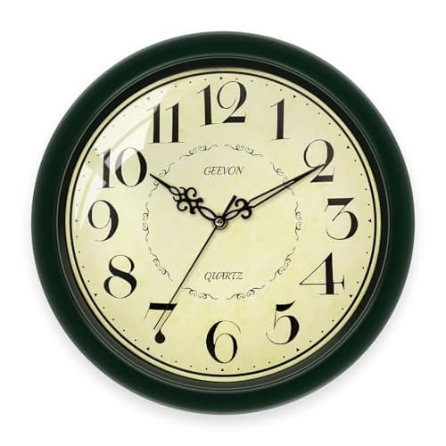 Geevon Retro Vintage Wall Clock without Ticking