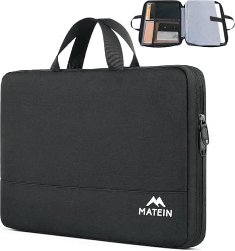 MATEIN Laptop Bag 15.6 Inch, TSA Laptop Case 15.6 Inch for Men, Black