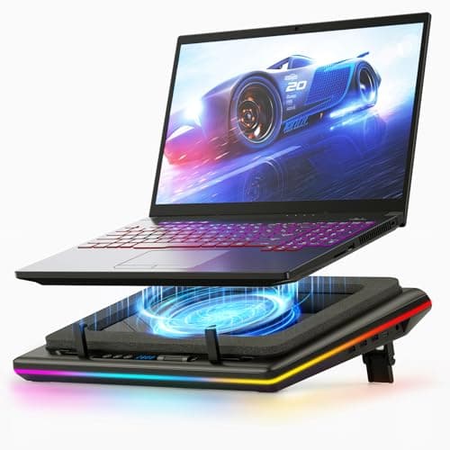 llano V12 RGB Laptop Cooling Pad with Powerful Turbofan Gaming Cooler