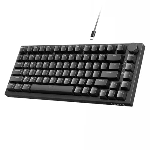 AJAZZ AK820 75% Mechanical Gaming Keyboard, Hot-Swap Red Switch, Black