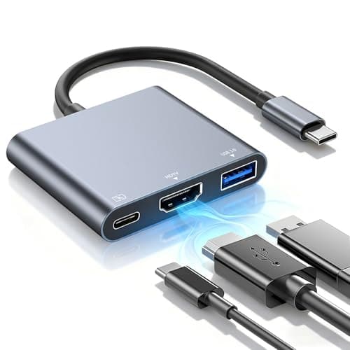 USB C to HDMI Multiport Adapter, USB Type-C to HDMI 4K / USB 3.0 &USB-C PD Quick Charging Port, Digital AV Adapter for MacBook/MacBook Pro/air/Galaxy S8/S9