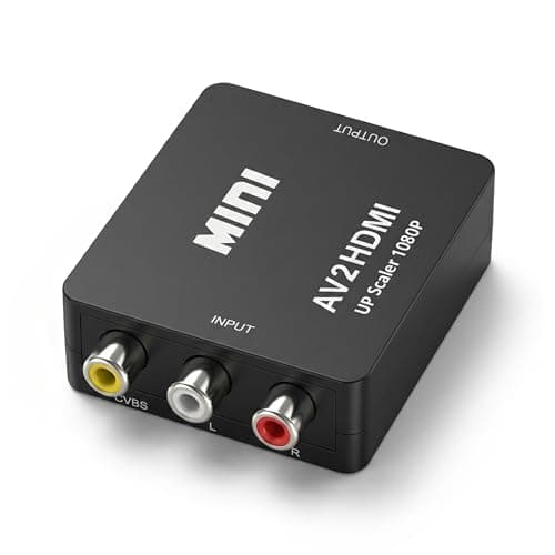 QGECEN RCA to HDMI Converter, 1080P Mini AV to HDMI Adapter