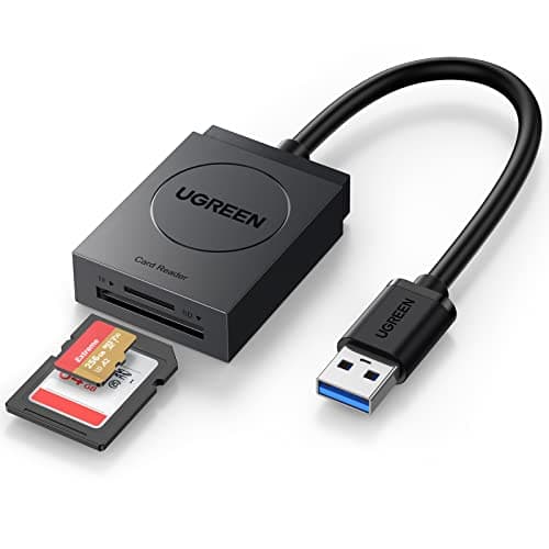 UGREEN SD Card Reader, USB 170Mb/s to TF/SD Cards Adapter, Dual-Slot Read