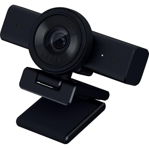 Razer Kiyo V2 X Webcam for Streaming and Meetings, 1440p 60 FPS, Black | AI Powered Auto-Framing, Built-in Microphone, Ultrawide Angle Lens, Privacy Cover, Works with OBS, Discord, Zoom, Teams