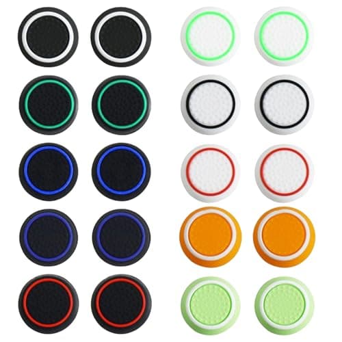 Thumb Grip Joystick Caps for PS5/PS4 Controller, 20 Pcs Silicone Non-slip Controller Grips, Thumb Grips, Thumbstick Caps Compatible with PS4 / PS5 / Xbox/Controllers Grip