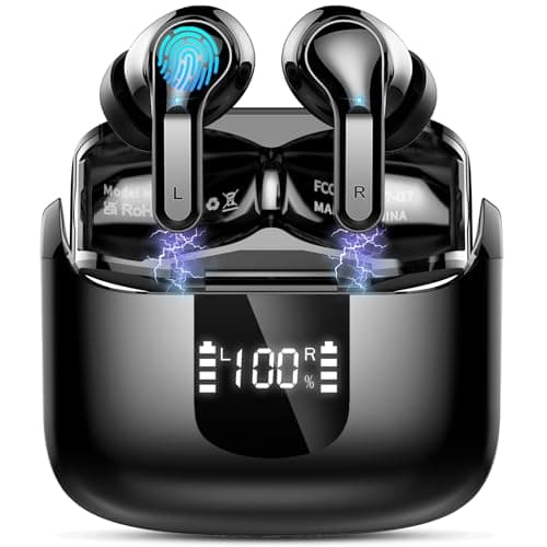 Wireless Headphones, 6D-Stereo Bluetooth 5.4 Earbuds, Deep Bass Ear Buds