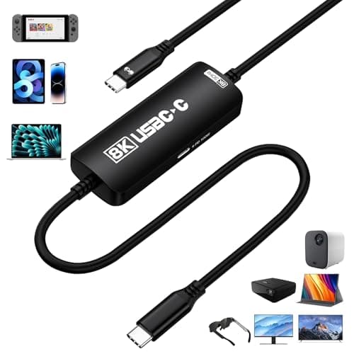 Guermok USBC to AR Glasses Video Cable, 8K30Hz |4K144Hz |1080P240Hz, AR Hub