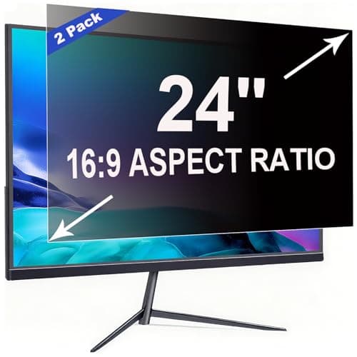 ruord 2 Pack Privacy Screen for 24 Inch 16:9 Computer Monitor