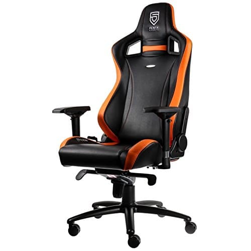 noblechairs EPIC Gaming Chair, Office Chair, PU Leather, Black/Orange