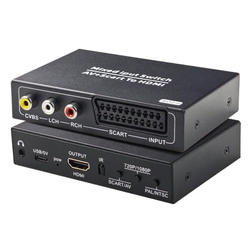 BolAAzuL AV SCART to HDMI Converter 1080P w/Power & Remote