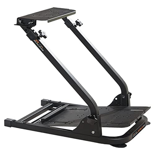 X-Rocker Steering Wheel Stand, Foldable Racing Wheel Stand with Seat Fixing Rod, Adjustable Height, Adjustable Angle, Suitable for Logitech, XBOX, Madcatz, Playstation, Racing Wheel Stand - Black
