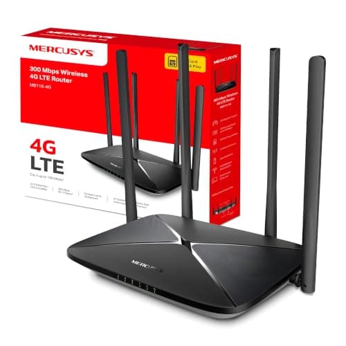 MERCUSYS MB115-4G 4G Router with SIM Slot, N300 Portable WiFi Travel Router
