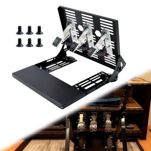 Moroayop Sim Racing Inverted Pedals Kit, Racing Pedal Inverted Bracket Set | Upgrade for Logitech G923 G920 G29 G27 G25, Heavy Duty Adjustable Pedal Mount Stand with Anti-Slip Suction Cups