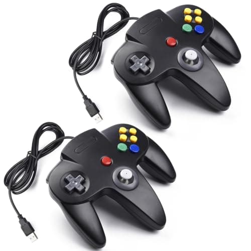 miadore 2 PCS N64 USB PC Controller For N64 Games,Plug & Play