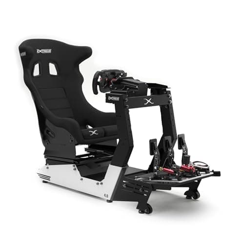 Extreme Simracing Chassis 4.0 – Adjustable Racing Simulator Cockpit | Compatible with Logitech, Thrustmaster, Fanatec, Simagic, Moza, Simucube & Others | Sturdy Steel Frame, Ergonomic Driving Position
