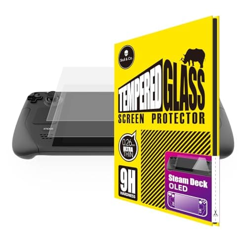Skull & Co. High Transparency and High Sensitive Tempered Glass Screen Protector for Steam Deck/Steam Deck OLED (2-PACK)