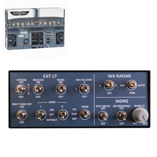 Kidaromo A101 A-32x Mini OVHD Light Panel for Home Flight Simulator, Realistic Flight Simulator Control Panel with USB, Dual-Switch Control, Compatible with Major Windows Flight Sim Games