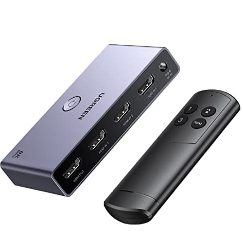 UGREEN HDMI 2.1 Switch, 4K@120Hz 8K@60Hz HDMI Switcher Splitter 3 In 1 Out