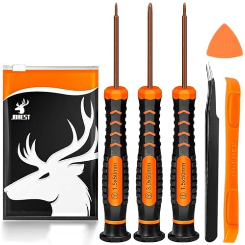 JOREST Screwdriver Kit for Nintendo Switch, 6Pcs Repair Set with Triwing Y00,Y1,Phillips PH000, Tweezers, Crowbar, Triangle Pry, for Switch Lite, Joycon Controller, Wii, Gameboy Advance SP, Gamecube