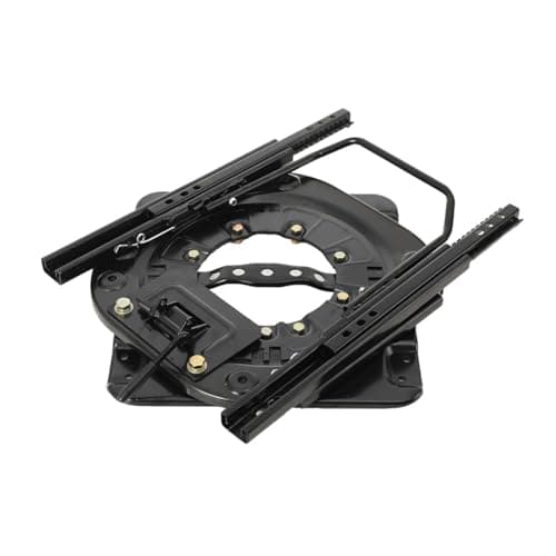 ECUTEE 385mm Swivel Seat Base with Sliding Rail, Rotating Seat Base Sliding Rrail Seat Swivel Base for Motorhome RV Campers Truck, Swivel Angle 0 to 360°,385mm Carriage and Turntable