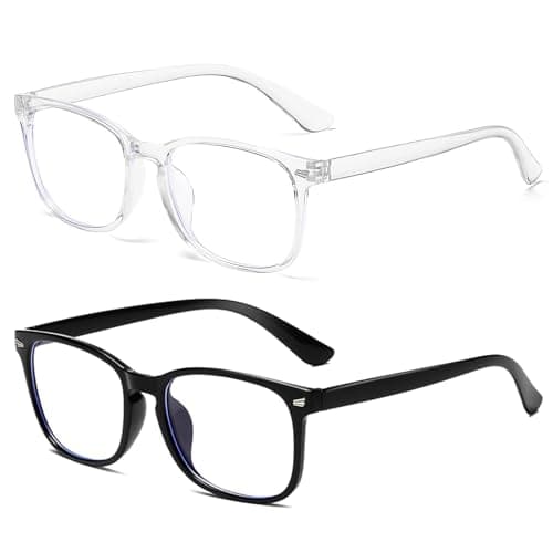 KRENIE 2 Pack Blue Light Blocking Glasses – Anti-Glare Eyewear for Screens