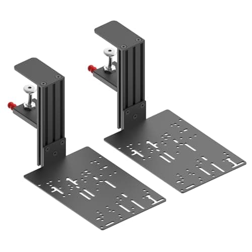 JOYORAN 2 Sets of HOTAS Desk Mounts for Flight Sim Game Joysticks, Throttles Compatible with Logitech X56/X52/X52 Pro, Thrustmaster T-Flight Hotas series/T.16000M FCS/Sol R2/R4/TCA